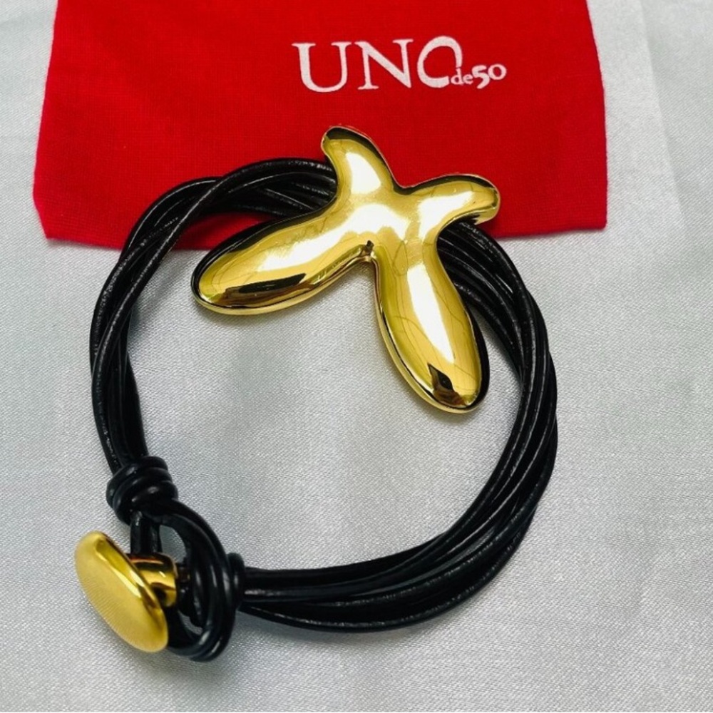 UNO de 50 Bracelet • Butterfly effect • Gold plated • Size M - Picture 8 of 14